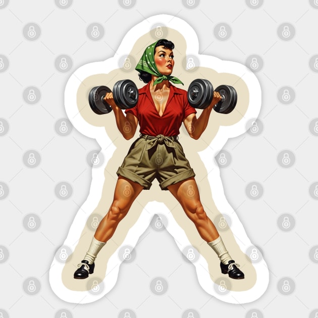 Rosie the Riveter Lifts Heavy Sticker by enrynz